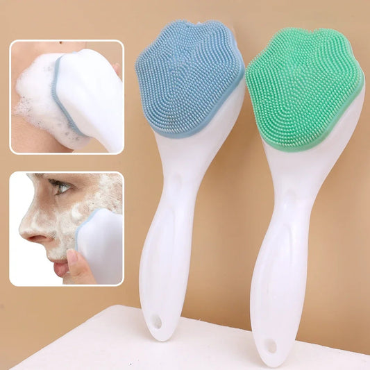 (BUY 1 GET 1 FREE) Silicone Face Scrubber & Exfoliating Brush | Handheld Facial Massager |