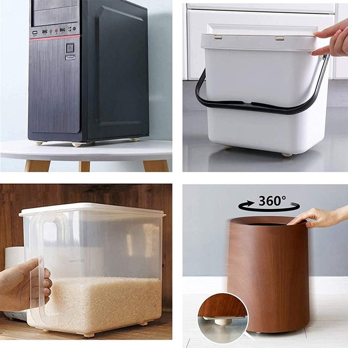 360° Self-Adhesive Caster Wheels – Universal Furniture & Storage Box Rollers