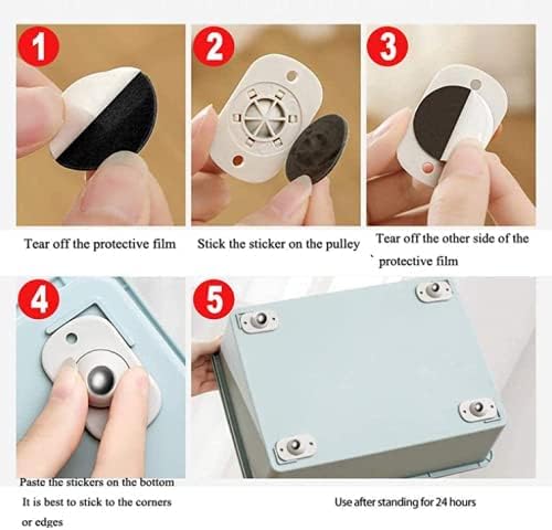 360° Self-Adhesive Caster Wheels – Universal Furniture & Storage Box Rollers