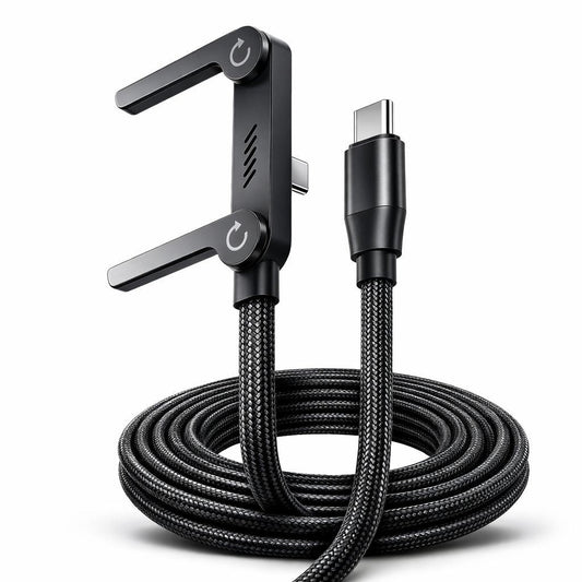 240W Fast Charging Cable with Invisible Holder – 2-in-1 Mobile Stand Cable